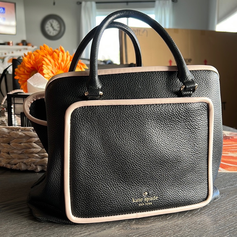 Kate Spade Cameron Medium Sachel Black and pink purse